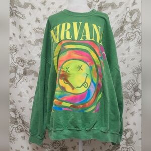 Nirvana Green Graphic Sweatshirt